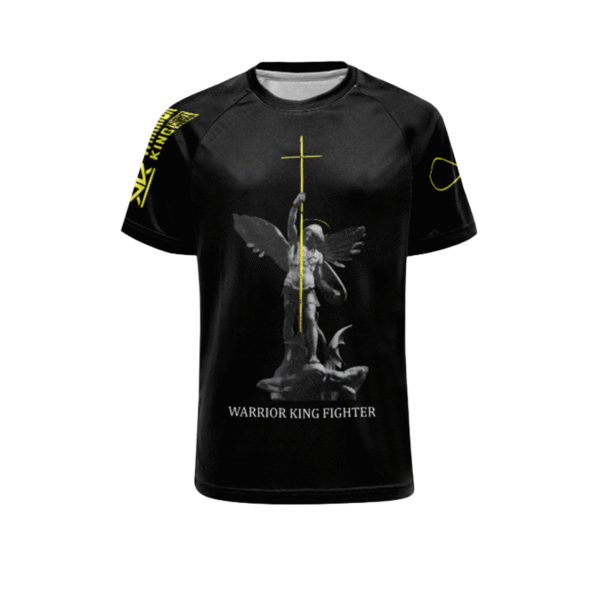 DEFEND US IN BATTLE - Short Sleeve Rash Guard BLACK