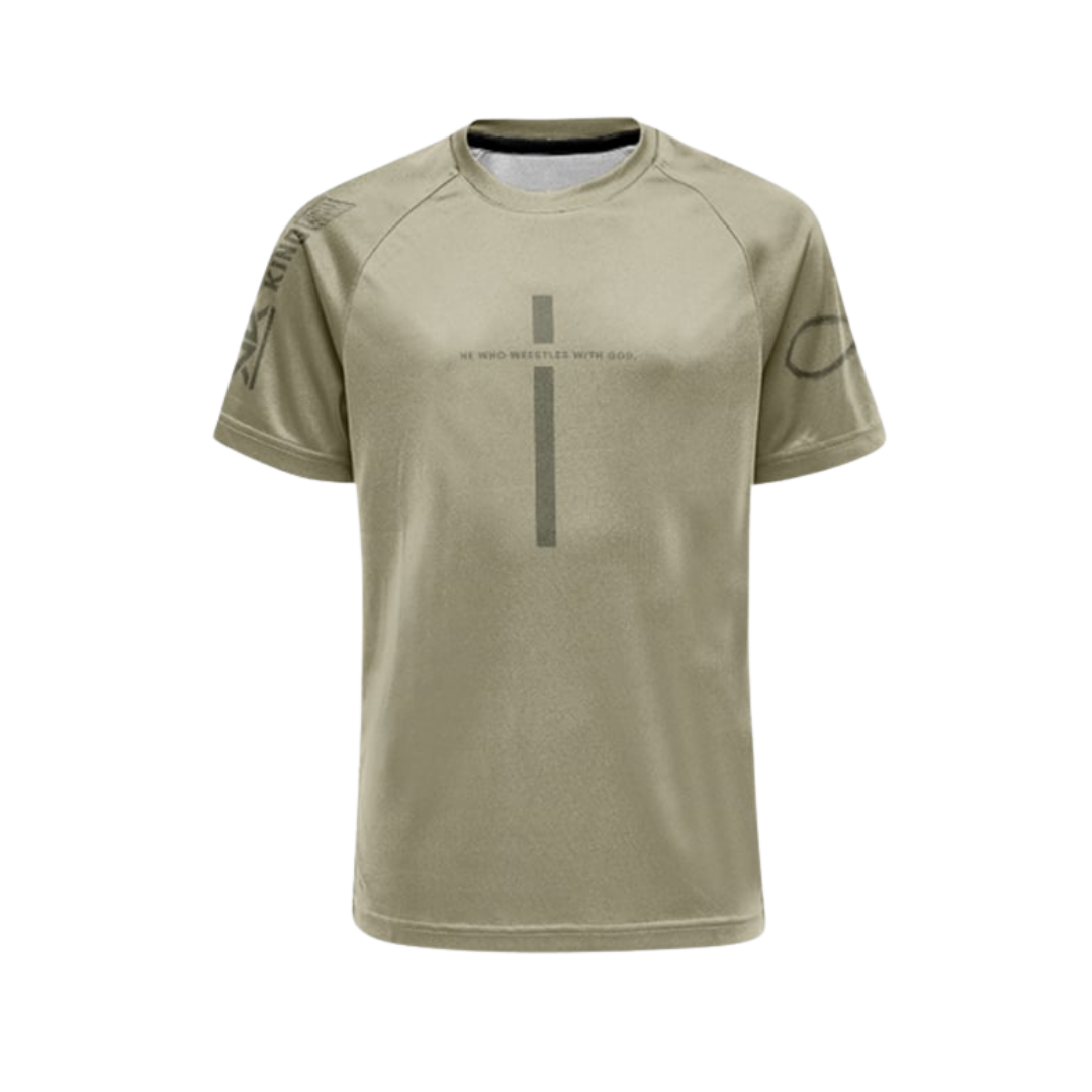 HE WHO WRESTLES - Short Sleeve Rash Guard - Image 2