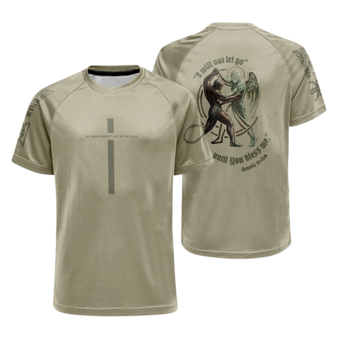 HE WHO WRESTLES - Short Sleeve Rash Guard - Image 1