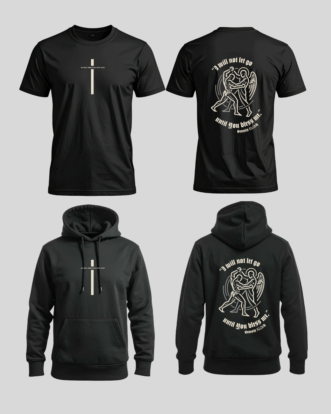 HE WHO WRESTLE Hoodie - Black - Image 3