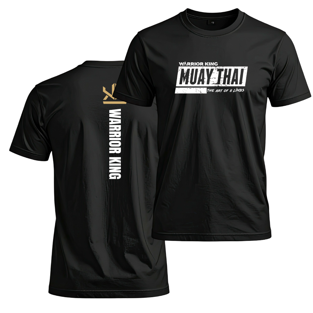 WARRIOR KING MUAY THAI DRI FIT T-SHIRT BLACK - Image 1