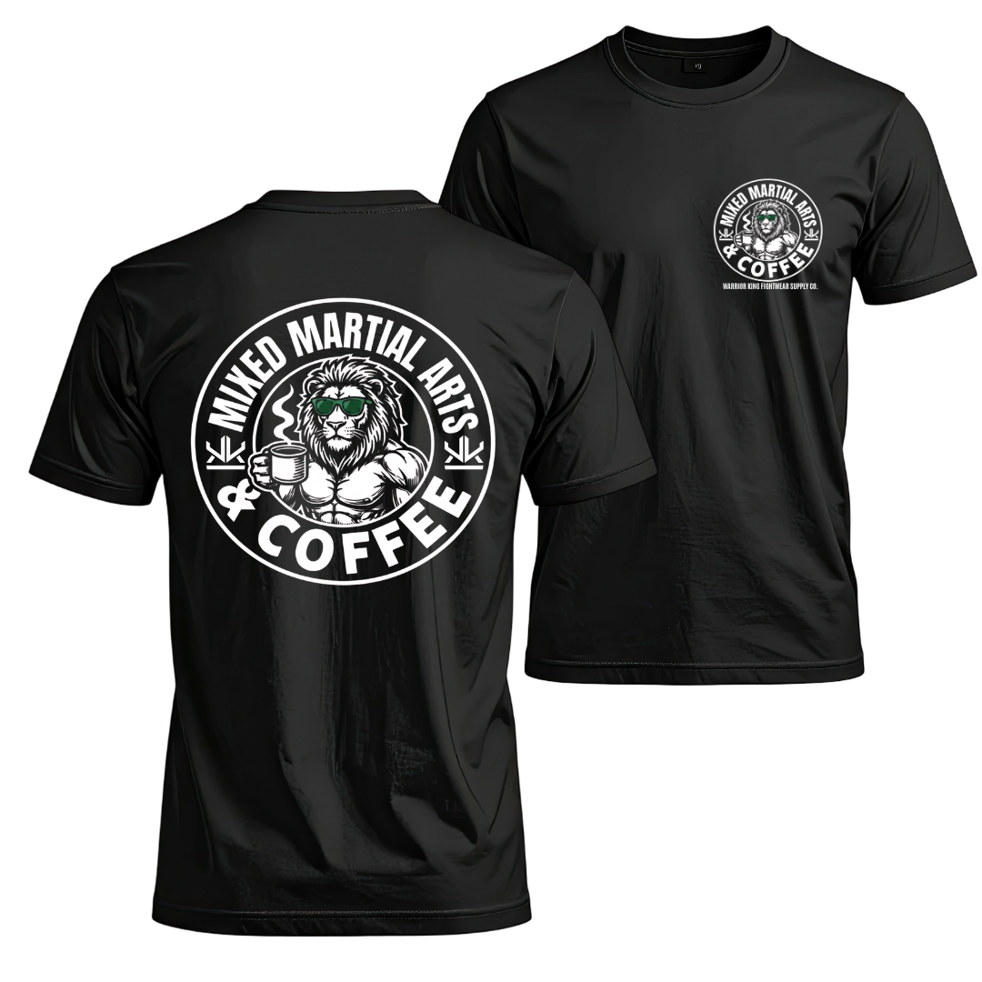 MMA & COFFEE DRI FIT T-SHIRT BLACK - Image 1